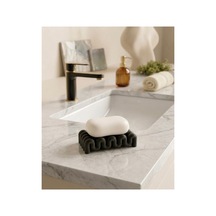 Buççin Online Mağaza Modern Kıvrımlı Tasarım Sabunluk - Estetik Banyo Aksesuarı - Dekoratif Katı Sabun Altlığı Plastik Si Çok Renkli