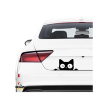 Kedi Bagajdan Bakan Kedi Sticker Araba Oto Cam Sticker