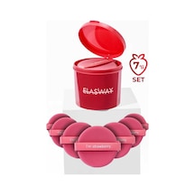7 Li Yuvarlak Pudra Pufu Makyaj Süngeri Seti Islak/kuru Parmak Bantlı Kutulu Strawberry Pembe