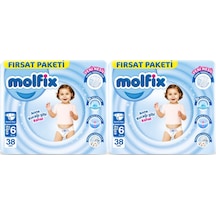 Molfix Bebek Bezi Beden:6 15+kg Extra Large 76 Adet Ekonomik 6 Numara 2'li