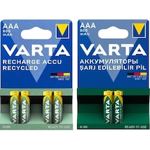 Varta 56703 800 mAh Blister AAA Ni-MH Şarj Edilebilir İnce Kalem Pil 2 x 3'lü