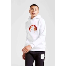 Tshirthane Carmen Sandiego Red Circle Baskılı Unisex Çocuk Kapüşonlu Sweat (528953343) Beyaz