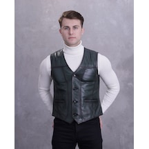 Erkek Hakiki Deri Yelek