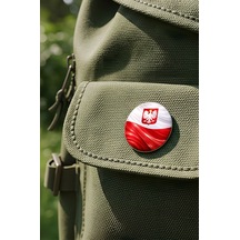 Polonya Poland Abstract Ülke Bayraklı Buton Rozet - 44 MM 5 Adet Çok Renkli