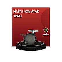 Depomıx Sessiz Dönen Kilitli Mobilya Tekerleği 4 Cm Çok