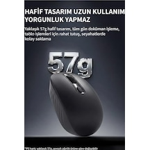 Kablosuz Mouse 2.4g Usb Alıcılı Tak Çalıştır Ofis Faresi 3 Kademeli Dpı 800/1200/1600 Ayarlı Sessiz Tıklama Hafif 57g Ergonomik Dizüstü Masaüstü Uyumlu Nj04
