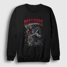 Presmono Unisex Fest Mayhem Sweatshirt Siyah