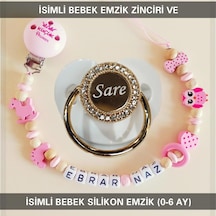 Sahi Aksesuar İsimli Bebek Emzik Zinciri ve Bebek Silikon Emzik BEZYI228 Gri - Pembe Sahi Aksesuar İsimli Bebek Emzik Zinciri ve Bebek Silikon Emzik BEZYI228 Gri - Pembe