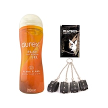 Durex Play İsteklendirici & Kayganlaştırmaya Jel 200 Ml + Siyah Deri El Ve Ayak Kelepçesi + Hediye