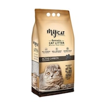 MyCat Aktif Karbonlu Topaklaşan Bentonit Kedi Kumu 10 Lt