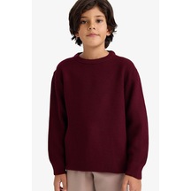 Defacto Erkek Çocuk Bisiklet Yaka Triko Kazak G5563a825wnbr464 Bordo-br464