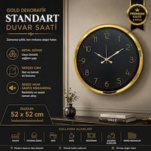 Gold Dekortaif 52 X 52 Cm Duvar Saati