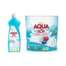 Aquabor Doğal Mineralli Elde Bulaşık Deterjanı +bulaşık Makinesi Tableti 30 Tablet