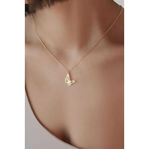 Minimal Kelebek 925 Ayar Gümüş Kolye-1706