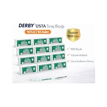 Derby Usta Çift Taraflı Jilet Tam Bıçak Berber Jileti 10lu 10 Paket
