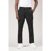 Akçaylar Yazlık Astarsız Arka Beli Lastikli Geniş Paça Yarım Baggy Kumaş Pantolon Siyah