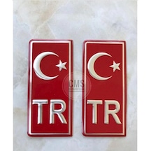 Tr Plaka Sticker 2'li - Türkiye Plaka Sticker