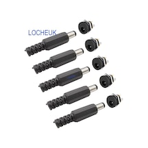 5 Set 2.1Mm Erkek Jak Fiş +Dc Vidalı Dişi Şase Power Jack Seti