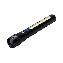 El Feneri Cob Led 4 Fonksiyonlu-zoomlu Usb Şarjlı 170 30 Mm Pm-16754