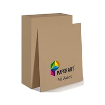 Kraft Kağıt, Paperart Kraft A4 Boyut, 80gr, 50 Yaprak, Renkli Fotokopi Uyumlu, El İşi Kağıdı, S