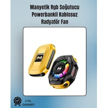 Mey İthalat Rgb Işıklı Girdap Fanlı Mobil Soğutucu Manyetik Montaj Type-c Girişli