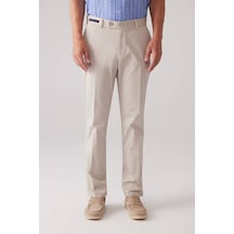 Erkek Taş Regular Fit Pamuk-likra Kanvas Pantolon