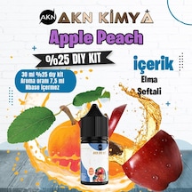 Apple Peach Yoğun Dıy Kit Elma Şeftali Gıda Aroması %25 Oranda Aroma İçerir Hazır Değildir 30 Ml