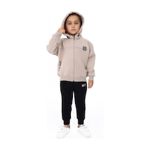 Toontoy Kids Toontoy Erkek Çocuk Nakışlı Eşofman Takım Bej