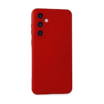 Samsung Galaxy Uyumlu S24 Kılıf Nano İçi Kadife Silikon - Kırmızı Bz8683140699772