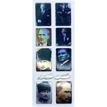 Sticker Kabartmalı Stiker Defter, Planlayıcı Etiket Atatürk İmza 16x7 Cm