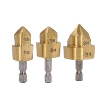 Dmax Pprc Boru Genişletme Ve Delme Bits Uçlu Matkap Uç Seti 3 Pcs 15-19 Mm, 18-24 Mm, 24-31 Mm