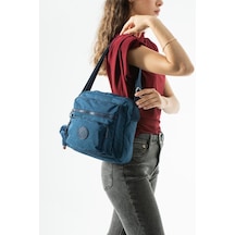 Baginn Kadın Postacı Çanta 28 32 Cm 571 Collection Klinkır Hafif Yağmur Geçirmez Klinkır Kumaş Çok Cepli Lacivert