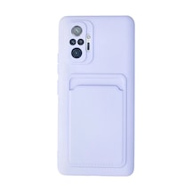 Xiaomi Redmi Note 10 Pro Uyumlu Kılıf Kelvin Kartvizitli Silikon - Lila