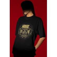 Sevbano Tasarım Linkin Park Rock Metal Müzik Grubu Baskılı Unisex Oversiz Siyah