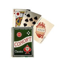 Green Cohorts Vintage Casino Tarzı Oyun İskambil Kartı