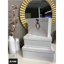 Gelin Bohçası - Gelin Kutusu - Çeyiz Kutusu- Hediye Seti - Hediye Kutusu 3'lü Bride Set