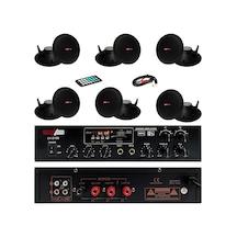 Lastvoice Black Small-6 Tavan Hoparlör ve Anfi Ses Sistemi Paketi