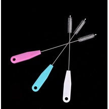 Adet Temizleyici Paslanmaz Çelik Saplı Fırçalar Saç Temizleme Aracı Bebek Süt Biberon İçecek Su Bardağı Saman Yıkama Fırçası