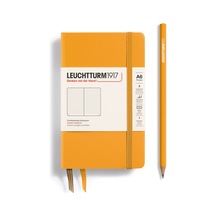 Leuchtturm1917 Not Defteri Cep Boy A6 , Sert Kapak, 187 Numaralandırılmış Sayfa, Noktalı, Gündoğumu Sarı