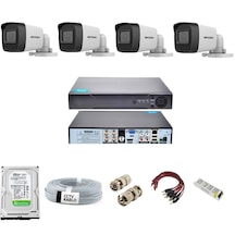 4 Kameralı Hikvision Güvenlik Kamerası Full Set