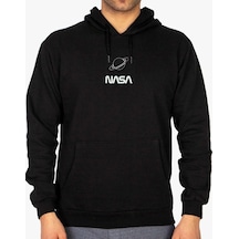 Startmore Relax&basic Jackalco 2 Iplik Iç Pamuklu Tam Kalıp Baskılı Hoodie Siyah Siyah
