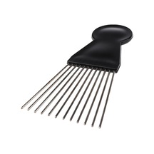 Afro Erkek Kadın Kuaförlük İçin Saç Tarak Saç Fırçaları Yüksek Dereceli Metal Dişler İle Şekillendirici Plastik Saplı