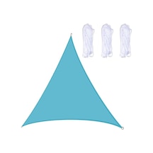 Novahub Üçgen Bahçe Güneşlik Yelken Su Geçirmez Anti-uv Gölgelik, Boyutu: 2.4m X 2.4m X 2.4m, Renk: Lake Blue, Kırmızı Kırmızı