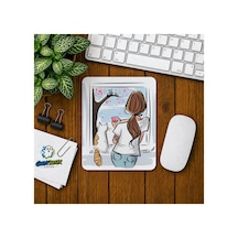 Camdaki Kız Baskılı Oyuncu Mousepad 048