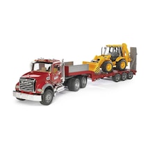 BR02813 Mack Granite Jcb Taşıyan Tır - Bruder