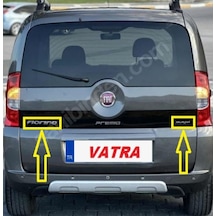Fiorino Combi 1,3 Multijet Safeline 2008-2015 Multijet Kırmızı "j" Ve Fıorıno Krom Bagaj Yazı Arma