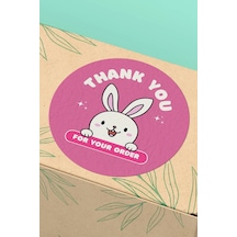 Tavşanlı Thank You For Your Order Sticker 3x3cm St2228 Çok Renkli