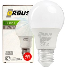 Orbus Orb-9w E27 800 Lmn 9 Watt Beyaz Led Ampul Enerji Tasarruflu