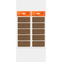 Dikdörtgen Yapışkanlı Mobilya Altlığı 2 Plaka X 5 Adet - 9x4.5 Cm Kesilebilir Ağır Eşya Ve Koltuk Koruyucu Ped Ahşap