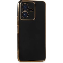 Newface Vivo Y22 2022 Kılıf Volet Silikon - Siyah